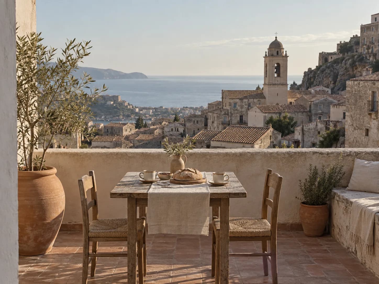 Old-town apartment with a terrace