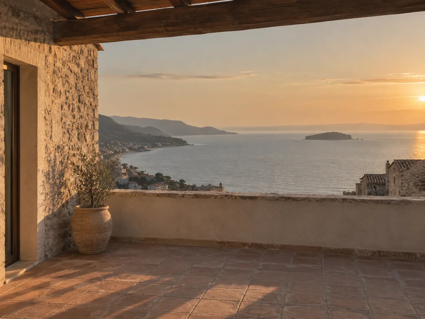 Historic home with a sea view