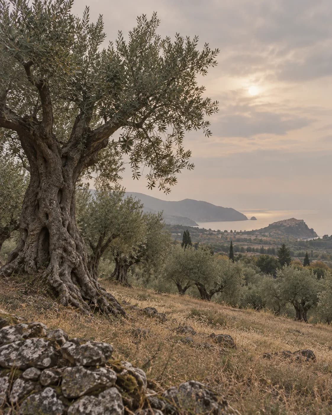 Olives behind Pantano, November.